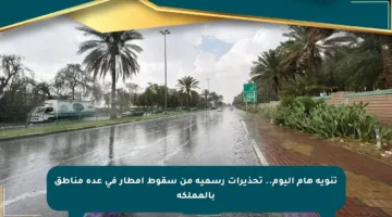 تنويه هام اليوم.. تحذيرات رسمية من سقوط أمطار في عدة مناطق بالمملكة